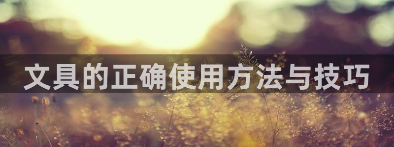 天顺娱乐铣愿裙么：文具的正确使用方法与技